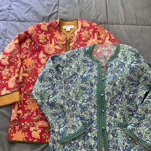 2 reversible cotton quilted jackets